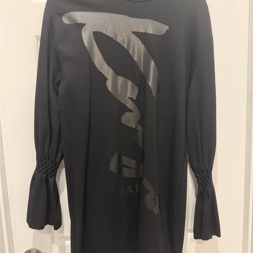 Kenzo Black Tunic with Gathered Sleeves